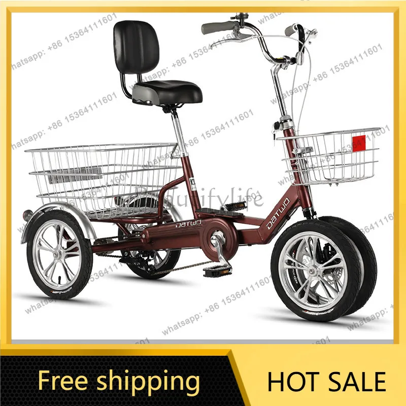 LS elderly pedal bicycle manpower lightweight small scooter pedal mini single model