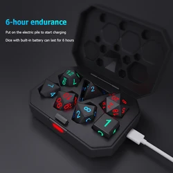 Electronic Luminous LED Dice Set Multi Sided Dice Table Game Funny Dice Games Adults Party Entertainment Toys Board Game