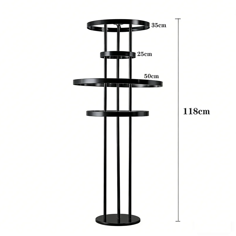 5 pcs 46 inches tall Gold-plated wedding flower stand, centerpiece for main table, for bridal showers and banquets deco
