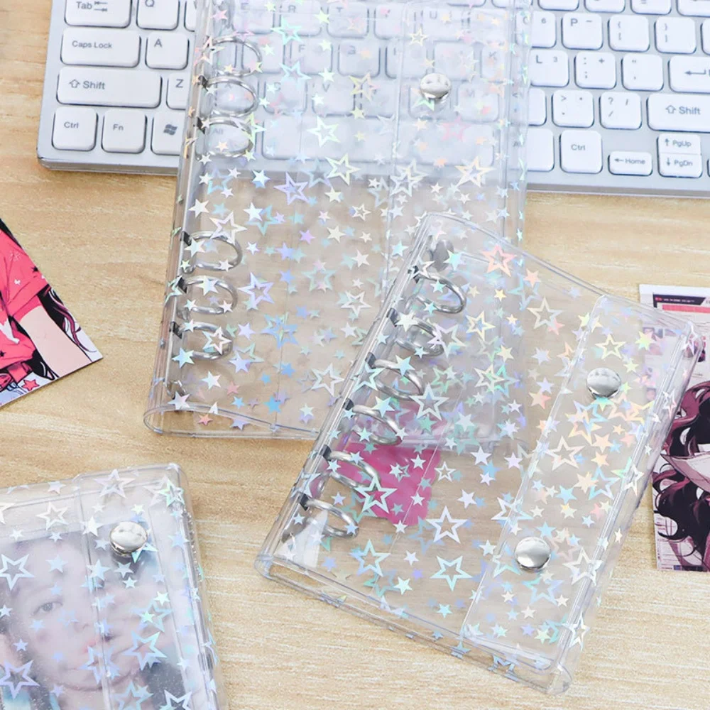 M5 A6 A7 Budget Binder Cover Clear Glitter PVC Binder Refillable Notebook for Photos Pictures Albums Planner Folder Organizer image 3