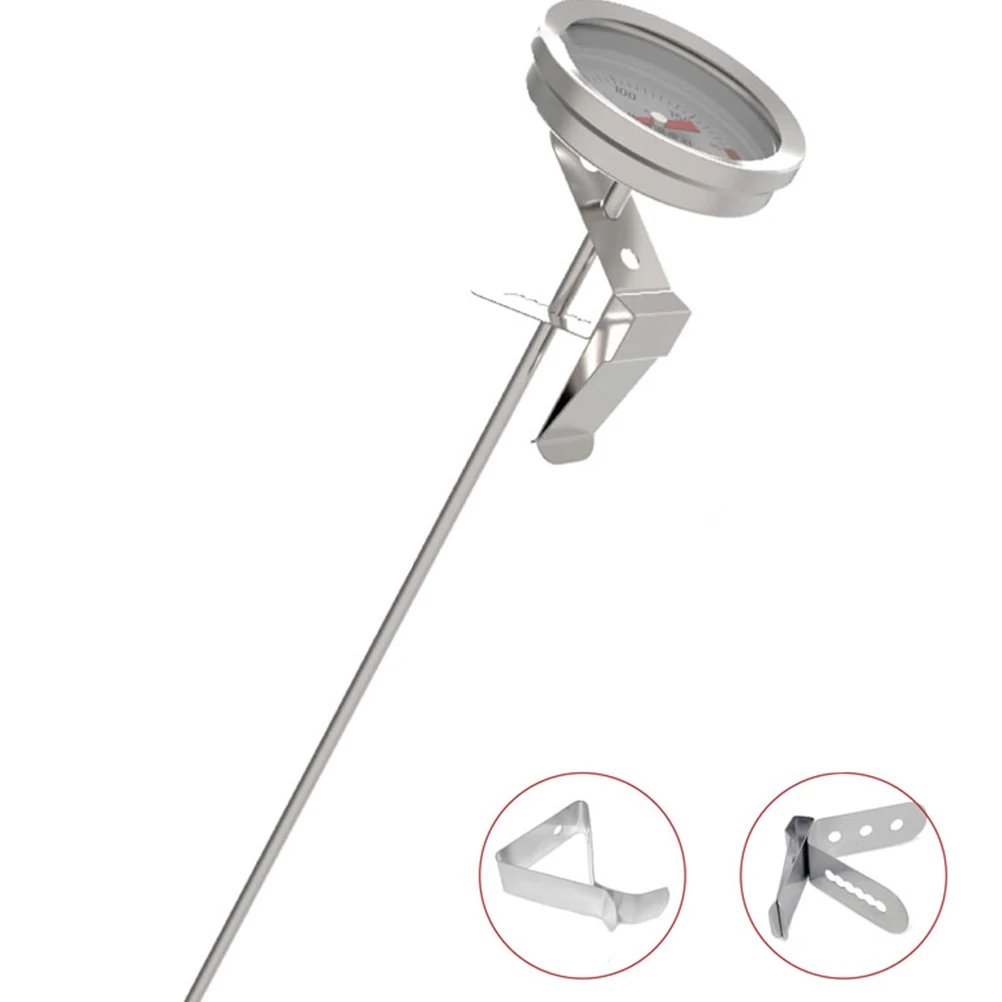 

Stainless Steel Cooking Thermometer Candy 15cm Probe Clip Jam Syrup Temperature Oil Temperature Gauge