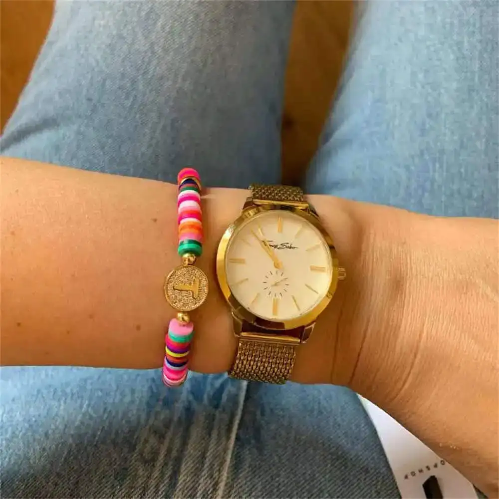 Bohemia Women 26 Letters Bracelet Jewelry Personalized Name A~Z Initials Colorful Charm Bracelet Zircon Alphabets Jewelry Men image 6