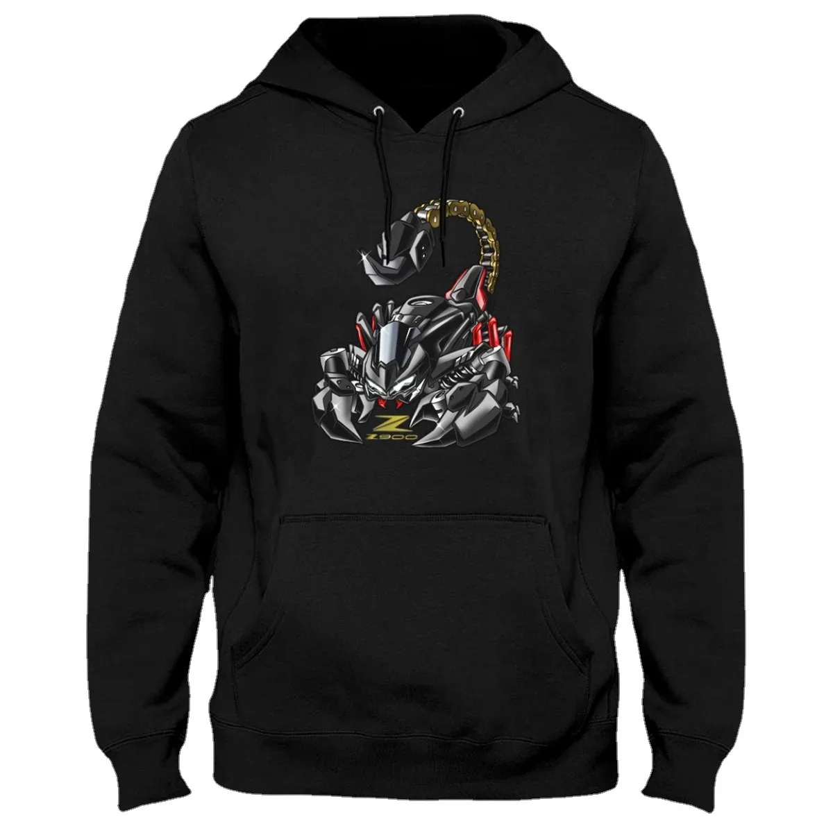 Classic Japanese Motorcycle Z900 Scorpion Inspiration Pullover Hoodie 100% Cotton Comfortable Casual Mens Sweatshirt Streetwear