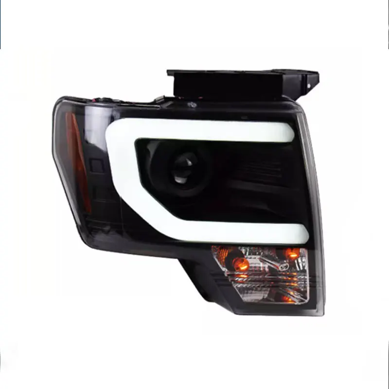 ملحقات السيارة ، المصباح الأمامي لـ Ford F150 2008-2015 Raptor F150 LED DRL ، عدسة شعاع مزدوج H7 HID Xenon bi xenon