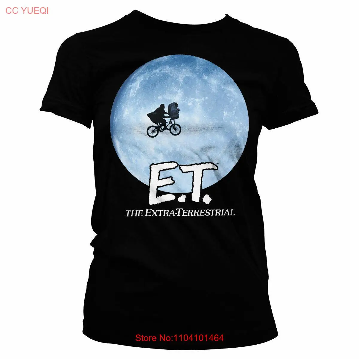 Officially Licensed E.T. Bike In The Moon Women's T-Shirt S-XXL Sizes