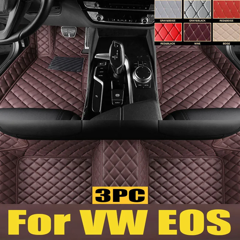 

Car floor mats for VW VW EOS 2005-2016 2006 2007 2008 2009 2010 2011 2012 Custom auto foot Pads interior trunk mat