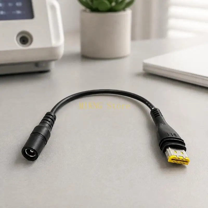 Short DC5525 Ventilator Adapter Cable, 20CM Female Socket to Rectangular Power Plug Cable for Breathing Machine Bedside Backup