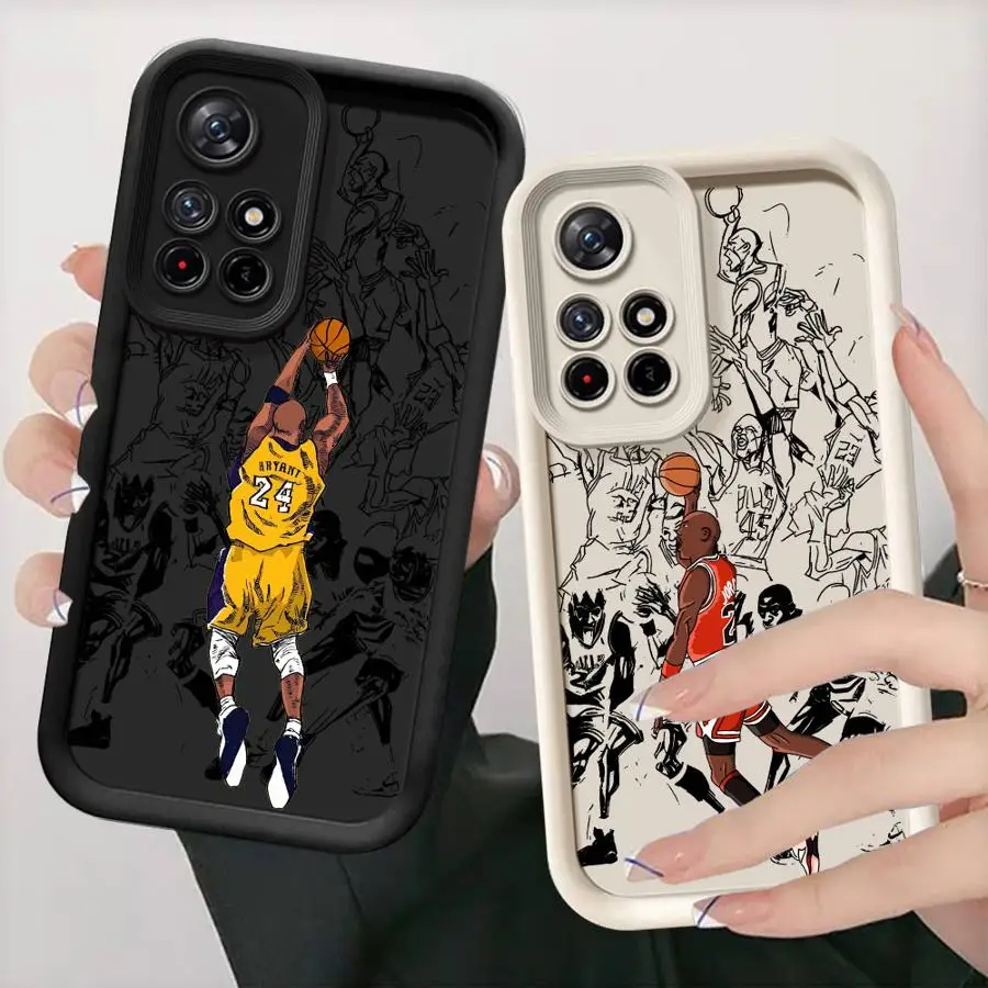 Cartoon Basketball Star Phone Case for Redmi 12 4G 12C 13C 4G 5G Poco X3 NFC X3 Pro C50 C51 C61 A1 A2  Plus A3 A3x