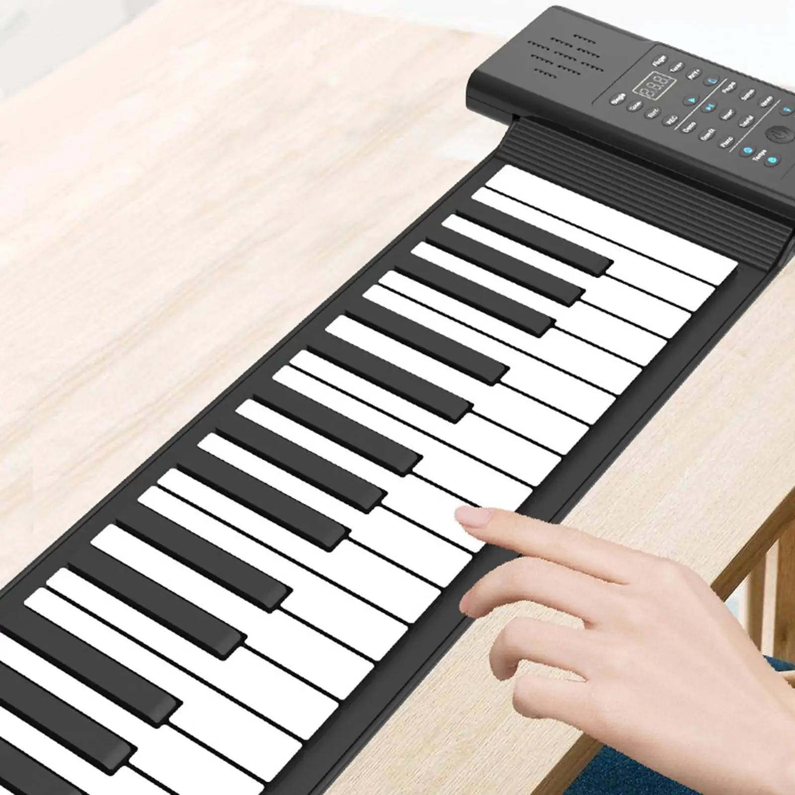 

Roll up 61 Key Piano Keyboard Portable Roll up Piano Electric Piano Keyboard for Recording Travel Programming Living Room Adults