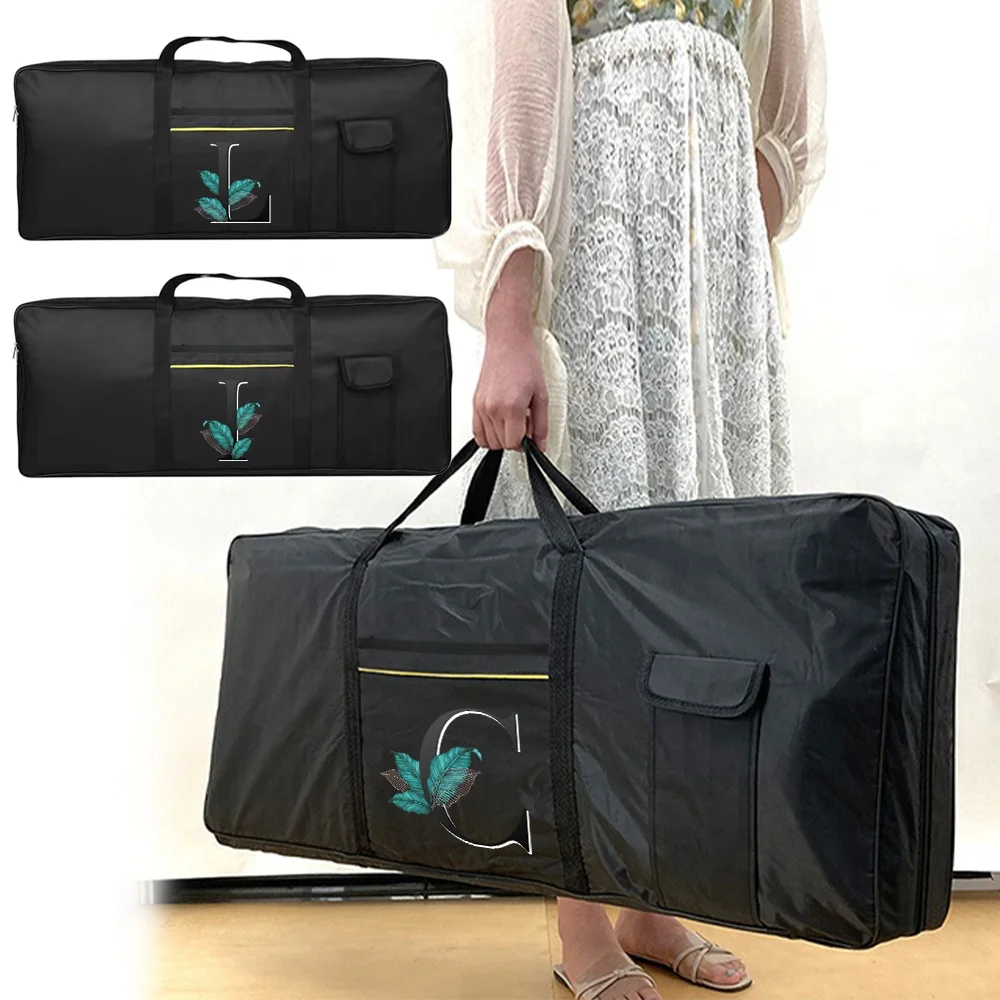 61 Keys Electronic Keyboard Bag Nylon Material Portable Organize The Waterproof Dustproof Package Bags Leaf Letter Serie Pattern