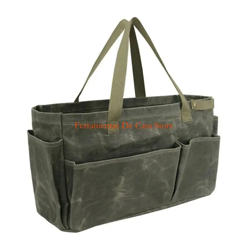 

Heavy Duty Canvas Storage Bag for Outdoor Cooking Camping Pots Large Capacity Waterproof with Convenient Carry Handle B03E
