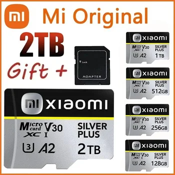 כרטיס זיכרון Xiaomi 2TB Micro SD Class 10 1TB 512GB 256GB 128GB 64GB Micro SD TF כרטיס פלאש 64 128 GB MicroSD עבור מצלמת טלפון