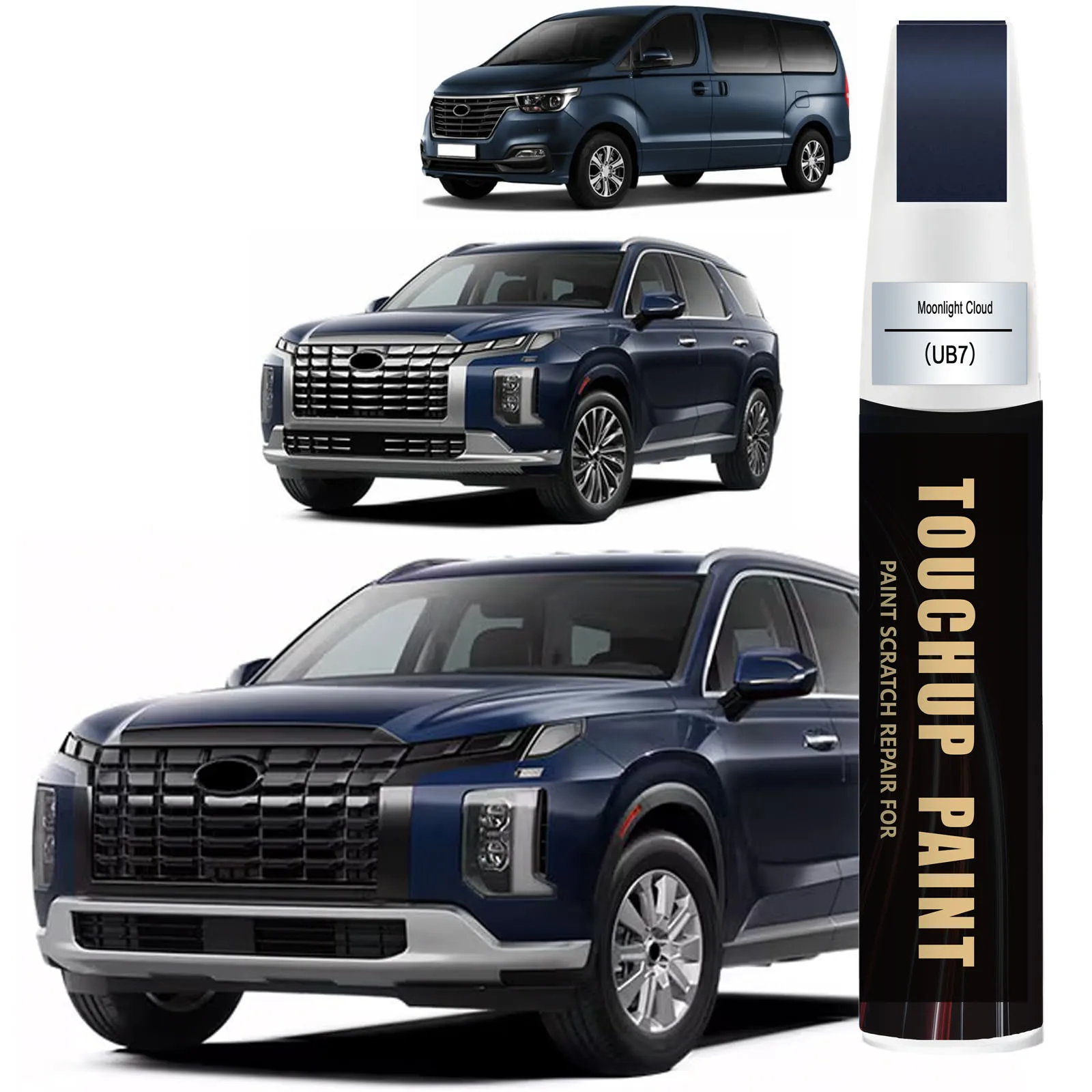 Car Touch up Paint(UB7 Moonlight Cloud) Compatible with Hyundai, Car Paint Pen Scratch Repair Two-In-One Touch Up Paint