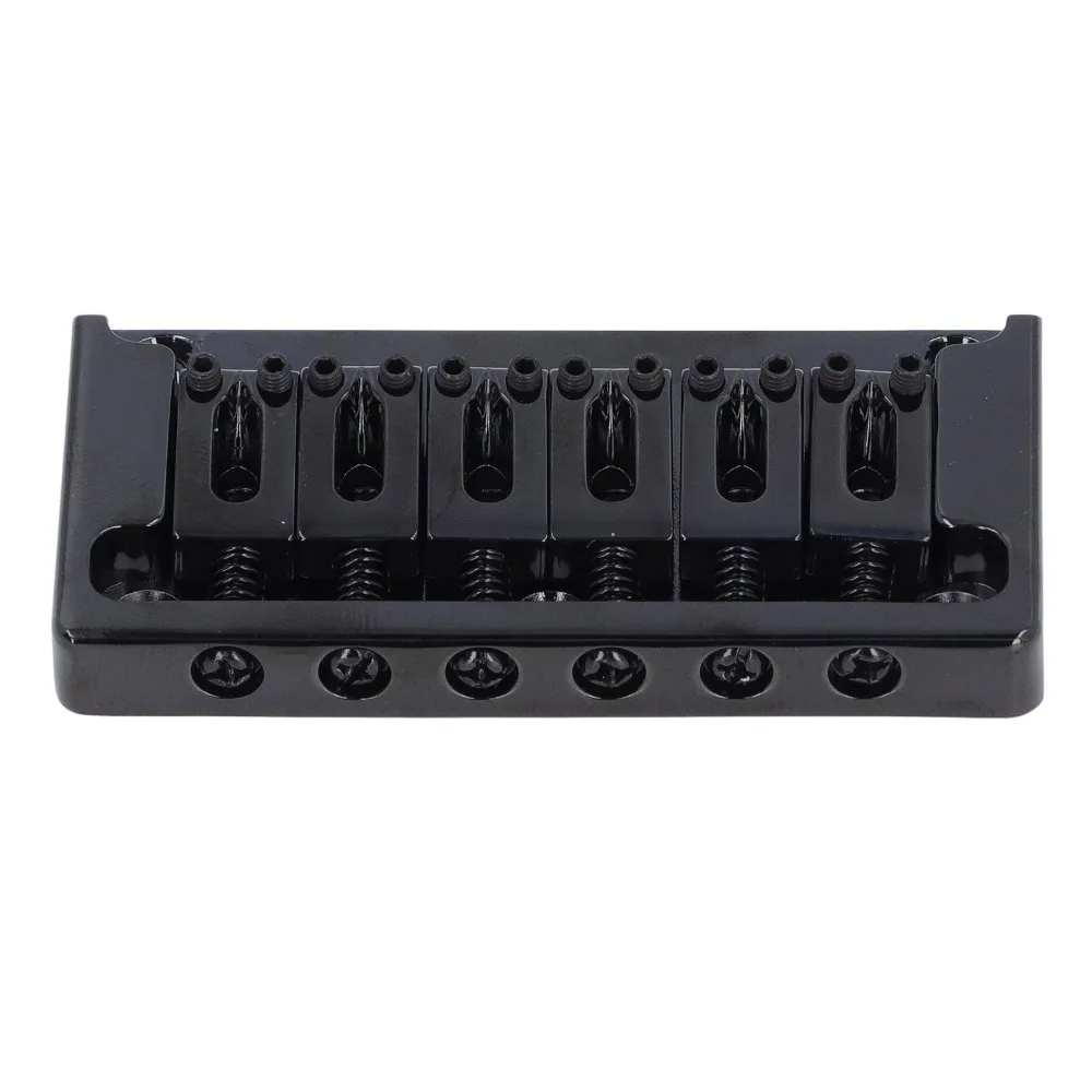 Zinc Alloy Electric Guitar Bridge 52.5mm Width Enhanced Tuning Stability Fixed Hardtail Bridge Black/Silver/Golden