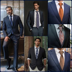Hot Luxury Extra Long Blue Men's Necktie 160cm 63