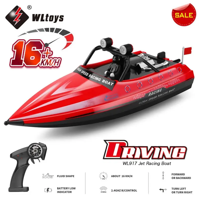 WLtoys WL917 917 RC łódź wyścigowa 16 KM/H 2.4GHz zabawki zdalnie sterowane szybki statek motorówka motorowa BoatsToy dla dorosłych chłopców prezent