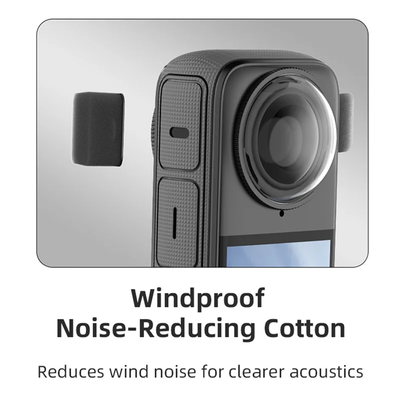 Nowość! 6 szt. Osłona przeciwwietrzna mikrofonu aparatu do aparatu Insta360 X4, gąbka redukująca szumy, wiatroodporne etui do nagrywania wideo