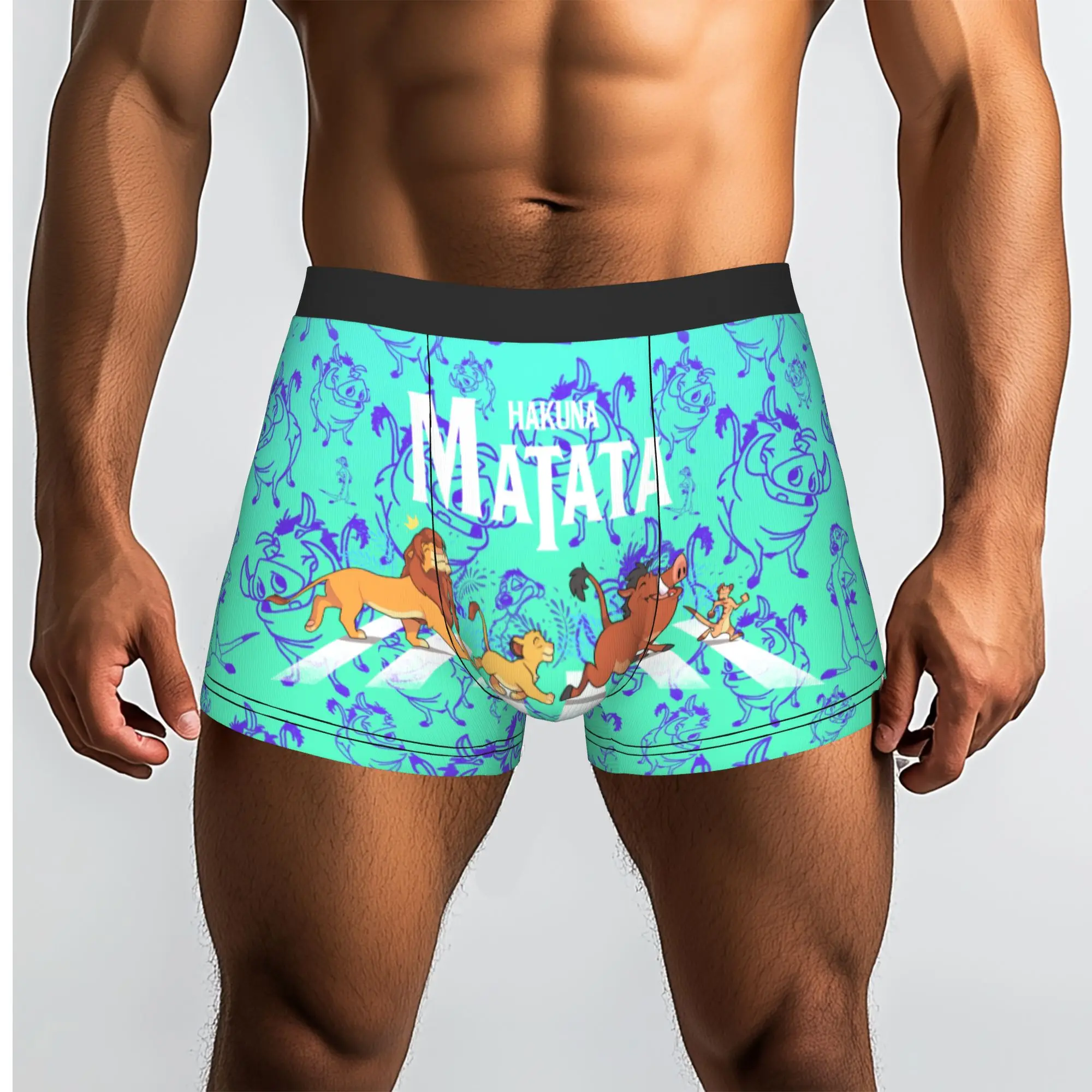 Custom The Lion Cartoon K-Kings Underwear Men Breathable  Boxer Briefs Shorts Panties Soft Underpants For Homme