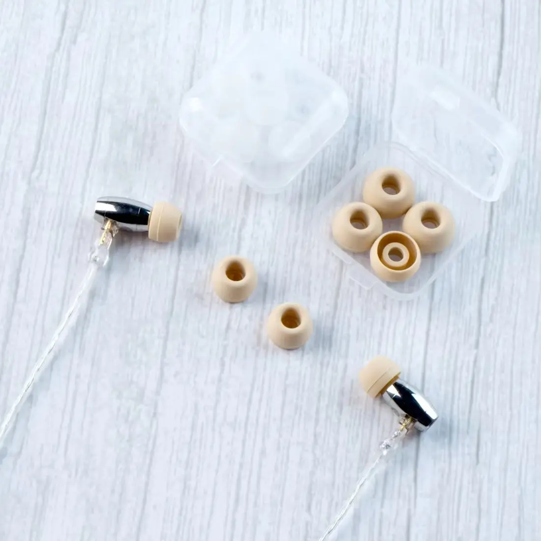 1/16 Pairs(S/M/L/XS) Soft Silicone Replacement Eartips Coffee Clear Earbuds Replacement Ear Pads For KS1 KZ BL03 Earphone New