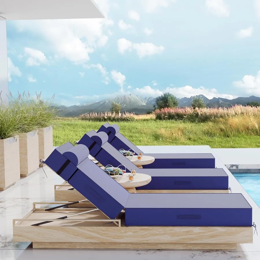 وسائد صالة Olefin الخارجية مع وسادة 72 بوصة × 21 بوصة × 5 بوصة مقاومة للماء ومقاومة للبهتان وأثاث الفناء كرسي صالة P