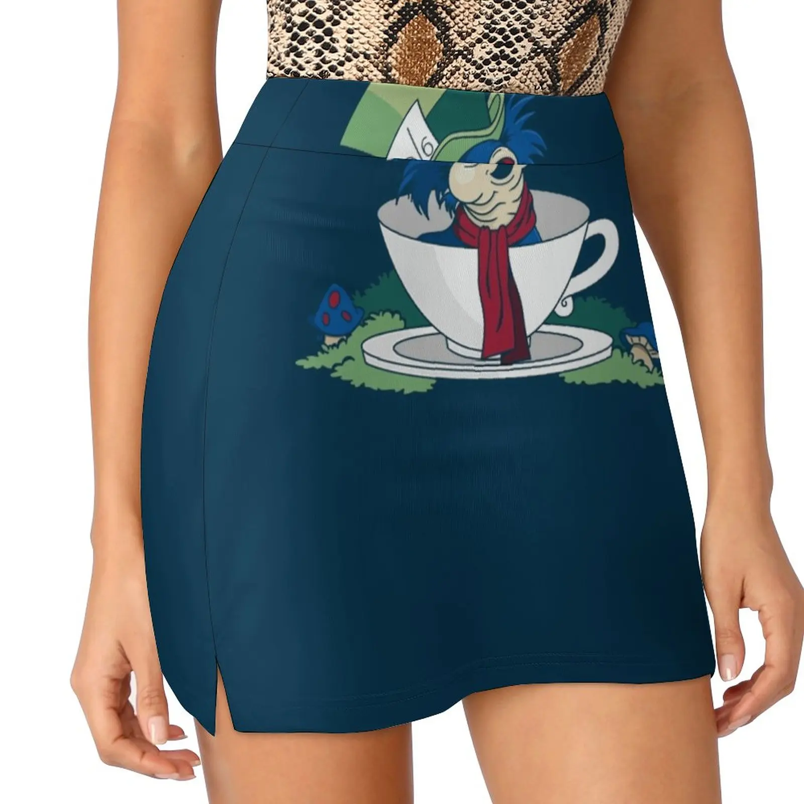 A Nice Cup Of Tea Women's skirt Aesthetic skirts New Fashion Short Skirts Labyrinth Alice In Mad Hatter Hatter Alice Worm Ello