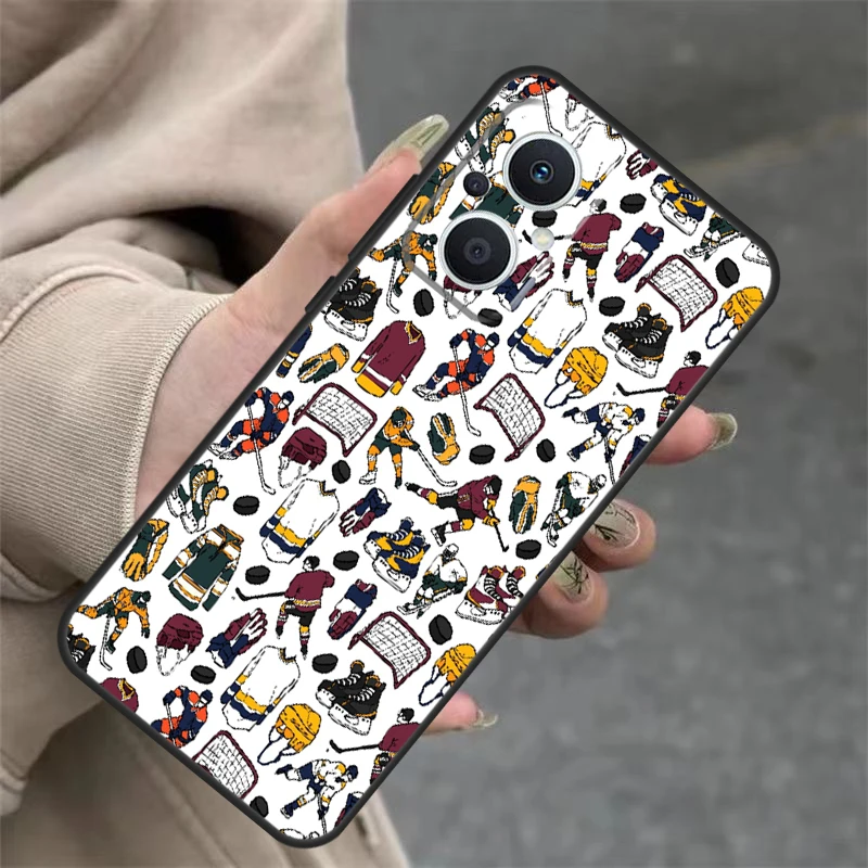 Play Ice Hockey Case For OPPO Reno 11 F 10 Pro 4 5 6 7 8 Lite 4Z 5Z 8T OPPO Find X3 X2 Lite X6 X5 Pro Cover