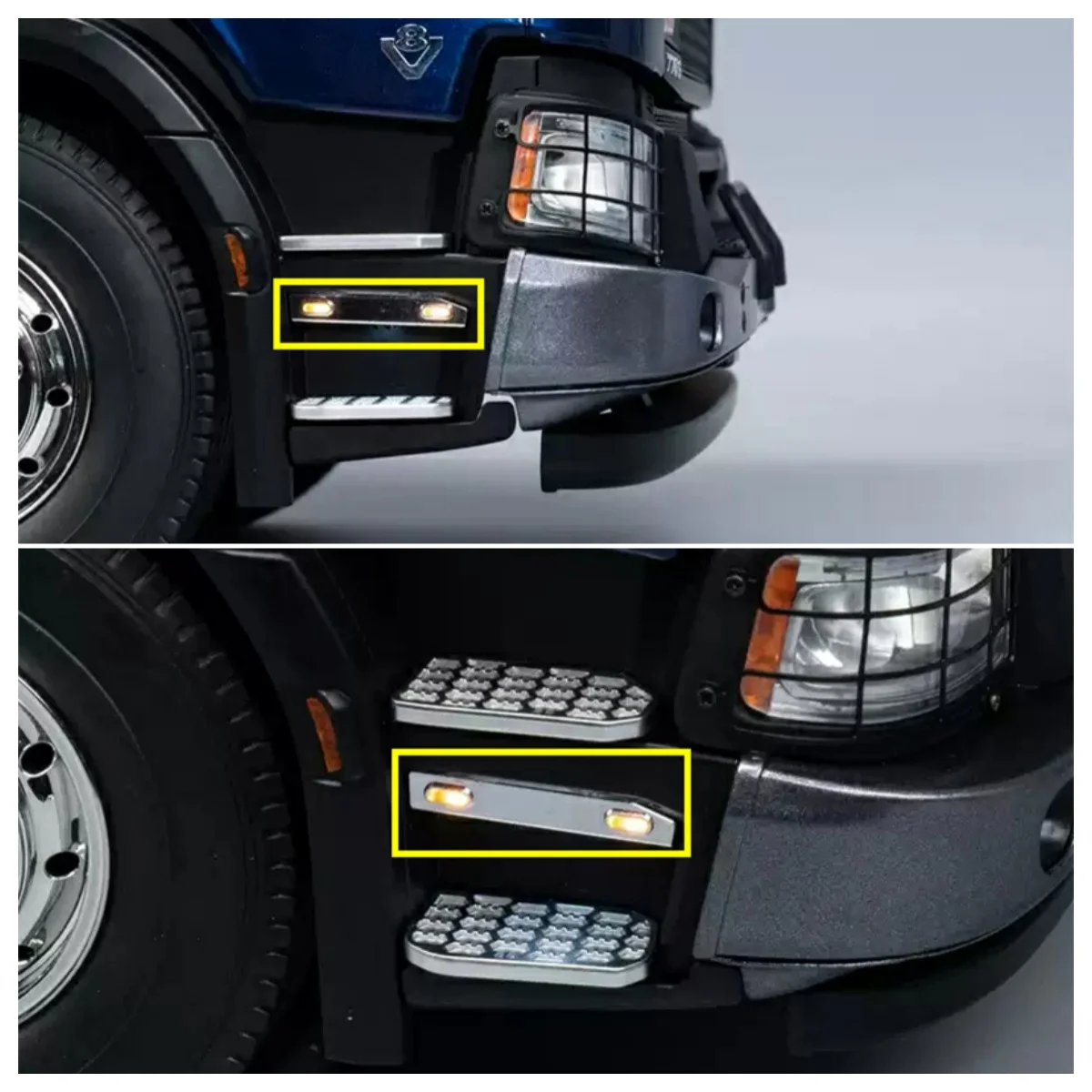 Foot Lamp LED JTD 770 For 1/14 Scania Tamiya 770s Rc Tractor 770S 6×4 56368 8X4 56371 Model Toy Car JTD-770 Retrofit DIY Parts