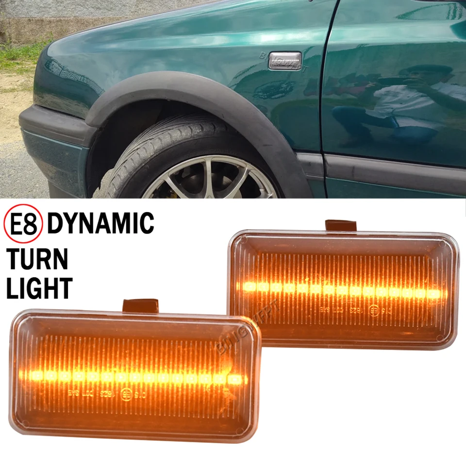 LED Side Marker Turn Light Signal Lamp For VW Volkswagen Golf 3