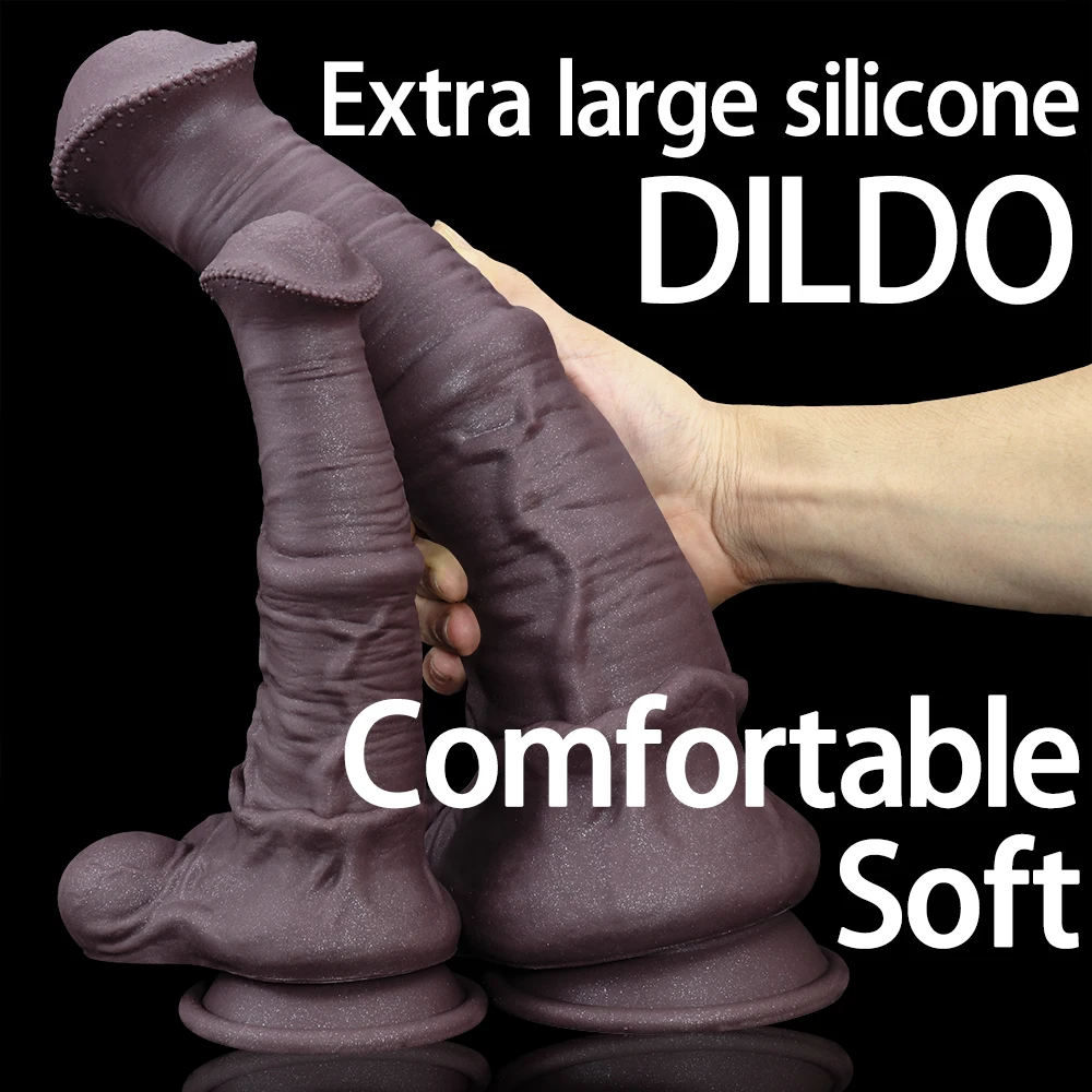 Animal Horse Huge Dildo Big Penis Soft Silicone Suction Cup Vagina Massage Masturbators Anal Dildos Adult Sex Toys for Women Men