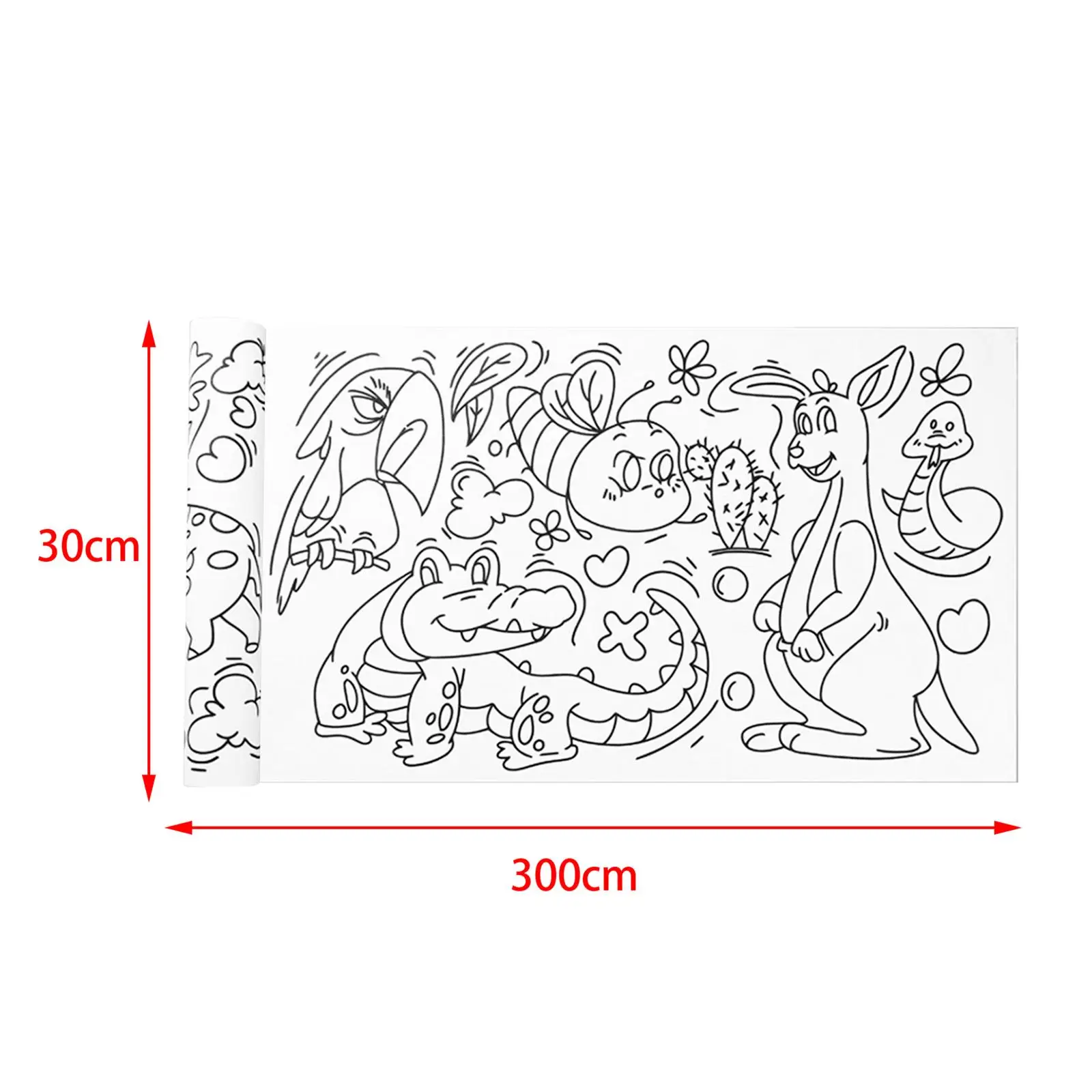 Children Coloring Paper Roll DIY Coloring Drawing Paper Coloring Poster Art Supplies