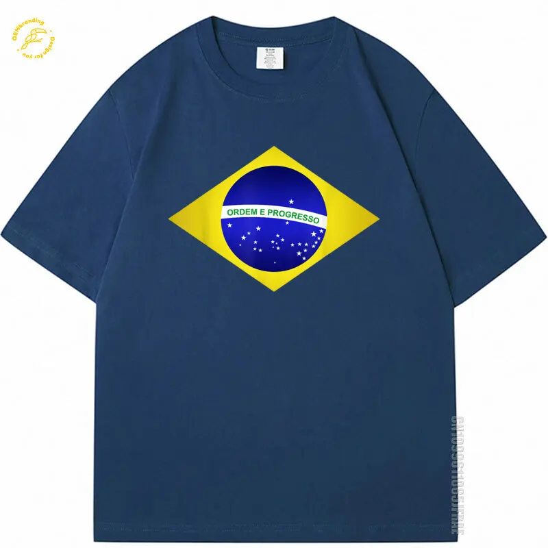 

Brazilian Flag Oversized T-Shirt For Men Printed Brasil Tees Brazil Tshirt Green Short Sleeve Tops Fashion Design ONeck Clothing