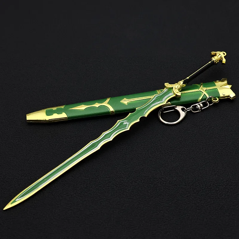 22cm/8.66in Night of Destiny Tiancong Cloud Sword with Scabbard KeyChain Anime Peripheral Weapon Model Collection Ornaments Toy