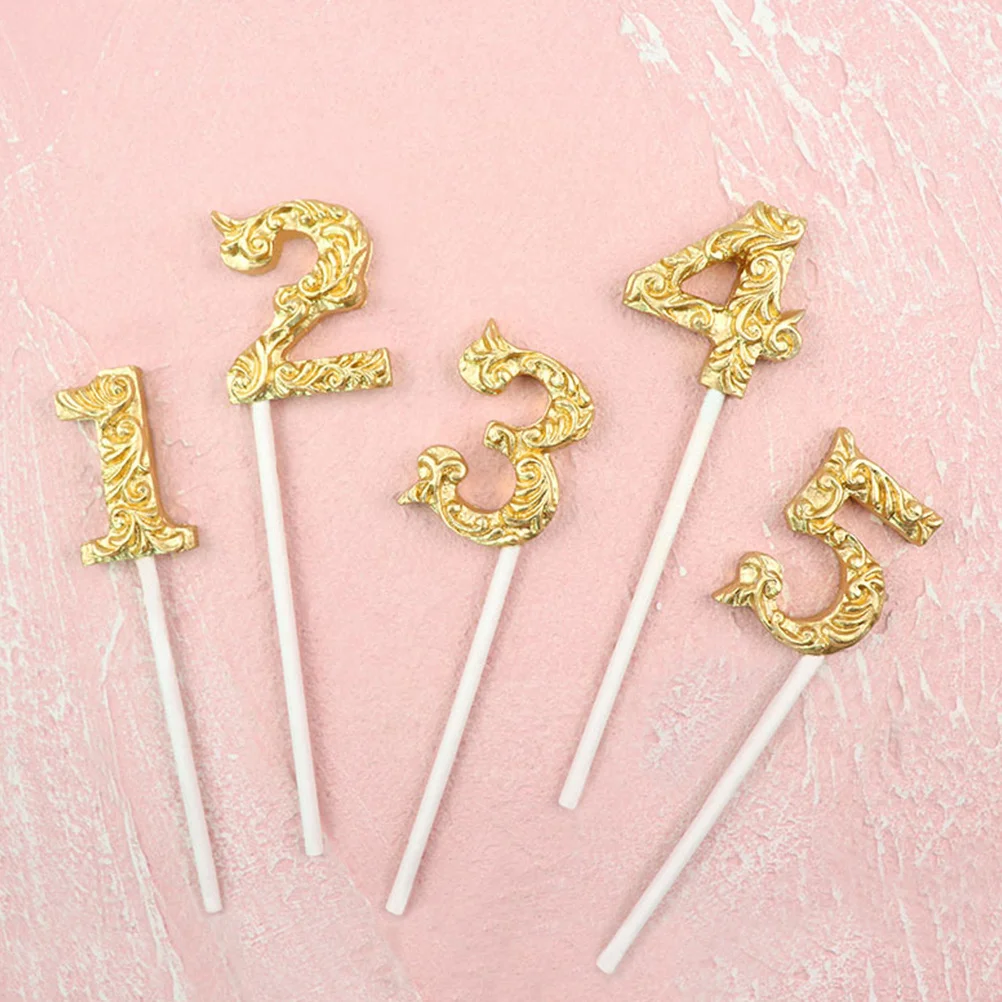 

1Set Silicone Embossed Numbers Mold Nonstick Baking Fondant Cake Chocolate Candy Ice Cube Molds Numbers Fondant Mold