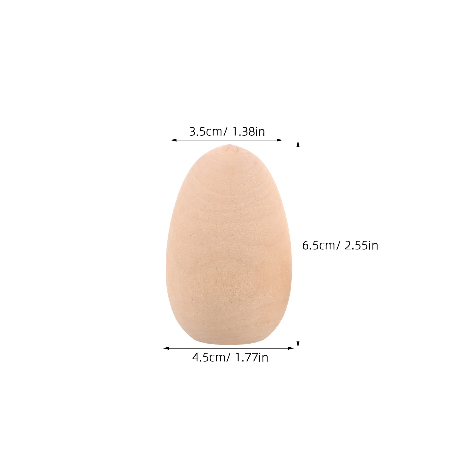 15Pcs Wooden Easter Eggs Blank Unfinished DIY Craft Wood Painting Party Decoration Fake Chicken Egg Basket Fillers