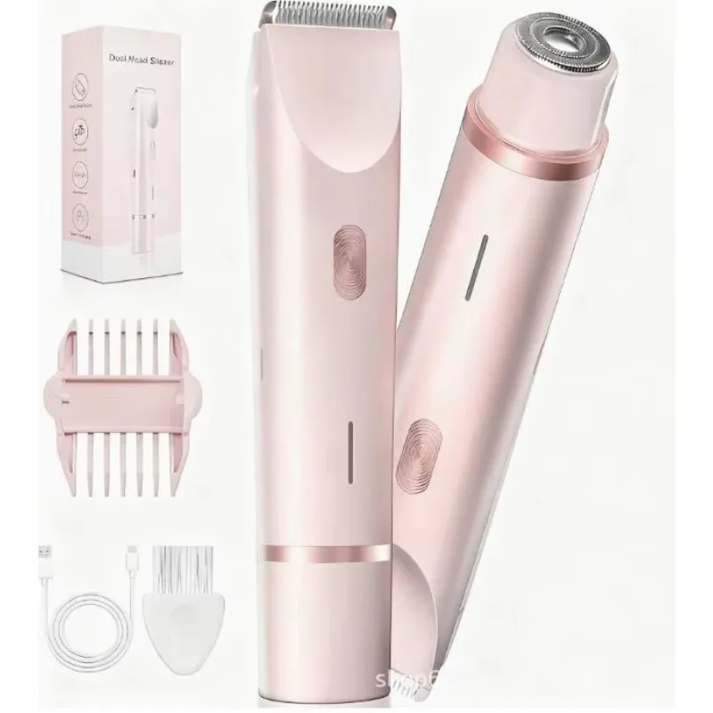 factory-direct-supply-dual-head-women's-electric-epilator-trimmer-shaver-bikini-and-leg-home-hair-removal-device