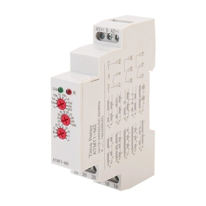 

Multifunctional Time Delay Relaying 10 Functions DIN Mount Wide Voltages Designs 12V 240V for Industrial Control 601A