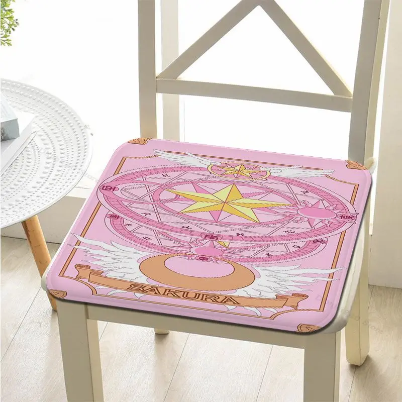 Anime Cardcaptor Sakura Creative Seat Pad Household Cushion Soft Plush Chair Mat Winter Office Bar Sofa Decor Tatami