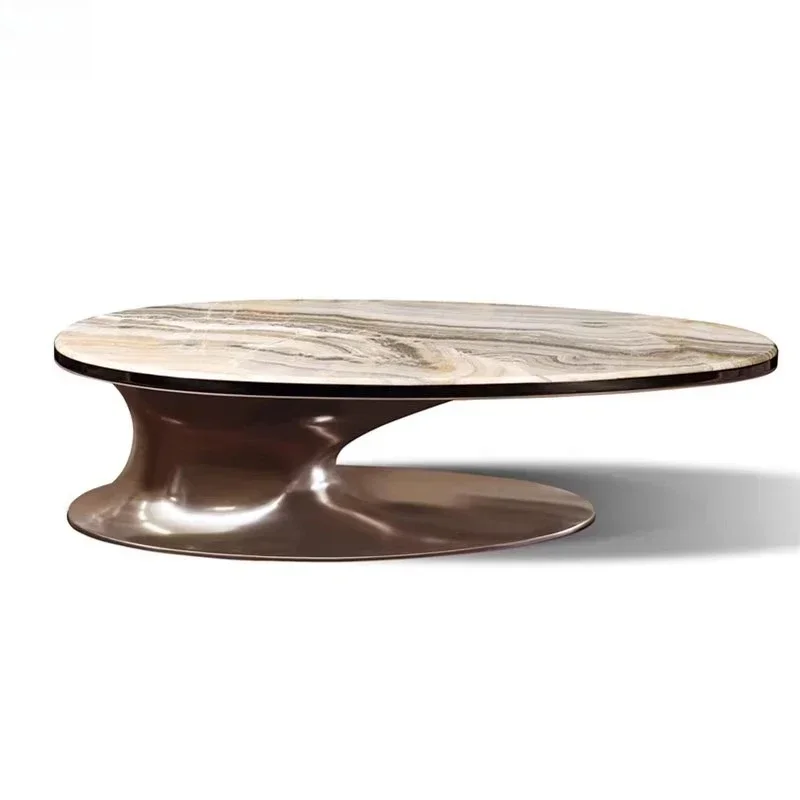 Italian creative designer modern Internet celebrity duck tongue coffee table model room hall reception negotiation oval table