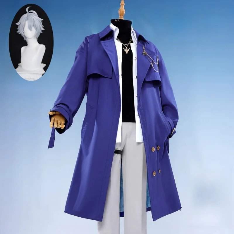 

Anime Game Honkai：Star Rail Khaslana Cosplay Costume Uniform Wig Suit for Men Women Halloween Carnival Party Roleplay Outfits