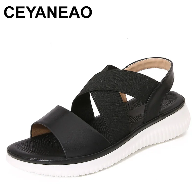 

Summer New Women 3cm Platform 4cm Wedges High Heels Gladiator Sandals Lady Fashion Casual Vacation Lightweight Comfortable Shoes