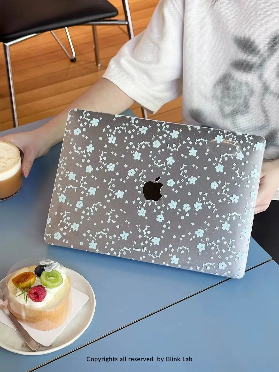 Ins Mint Green Flowers Shining Laptop Case For Macbook Air 13.6 M4 NEO 15 M3 Hard Cover For Mac Book Pro 13 M1 M2 14 M4 M5 16