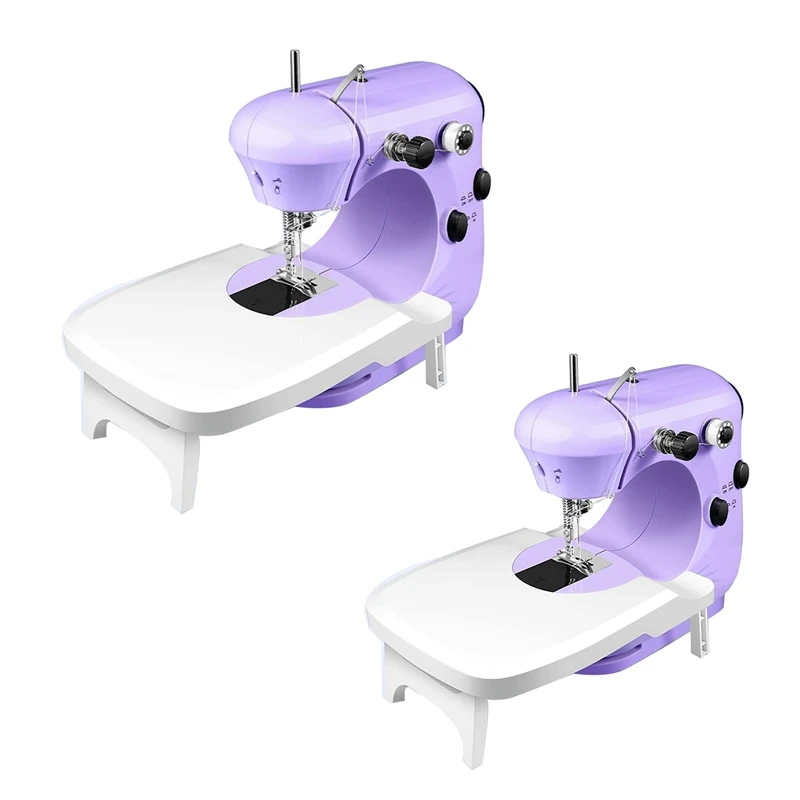 

Sewing Machine Portable 2-Speed Mini Sewing Machine Beginners Safe Sewing Kit Sewing Machine Extension Table