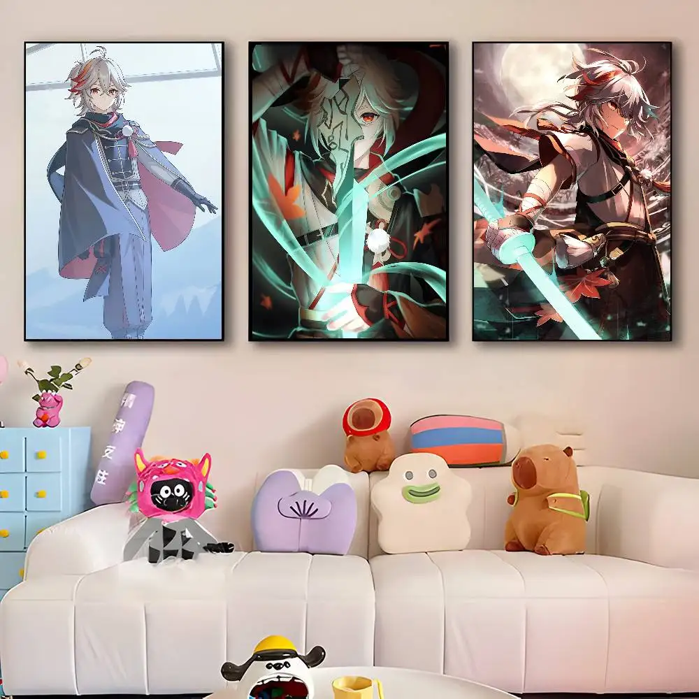 Game Genshin Impact Kaedehara Kazuha Posters HD Print Vintage Wall Art Decor for Home Study Room
