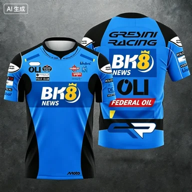 Gresini Racing Themed Short-sleeve T-shirt Sports Casual Style Breathable Comfortable For Racing Enthusiasts Daily Wear