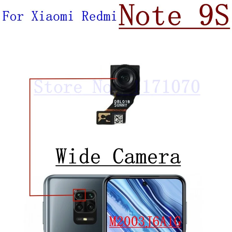 Xiaomi redmi note 9s用フロントおよびリアカメラ,スペアパーツ