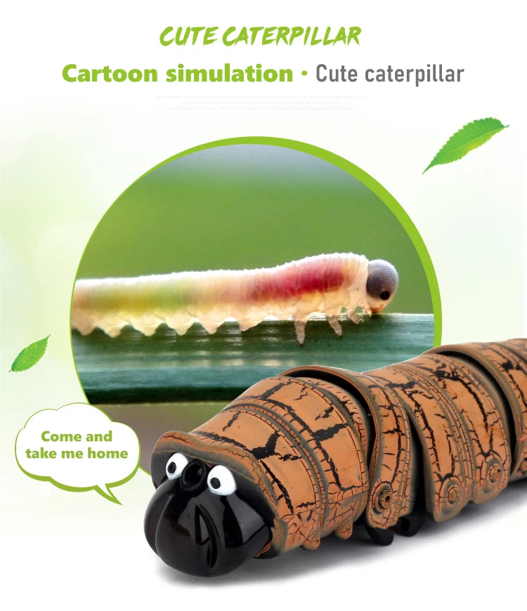 Simulation Tricky RC Caterpillar Robot Simulated Cute Animals Remote Control insects Halloween Toys for Kids Children\'s Gifts