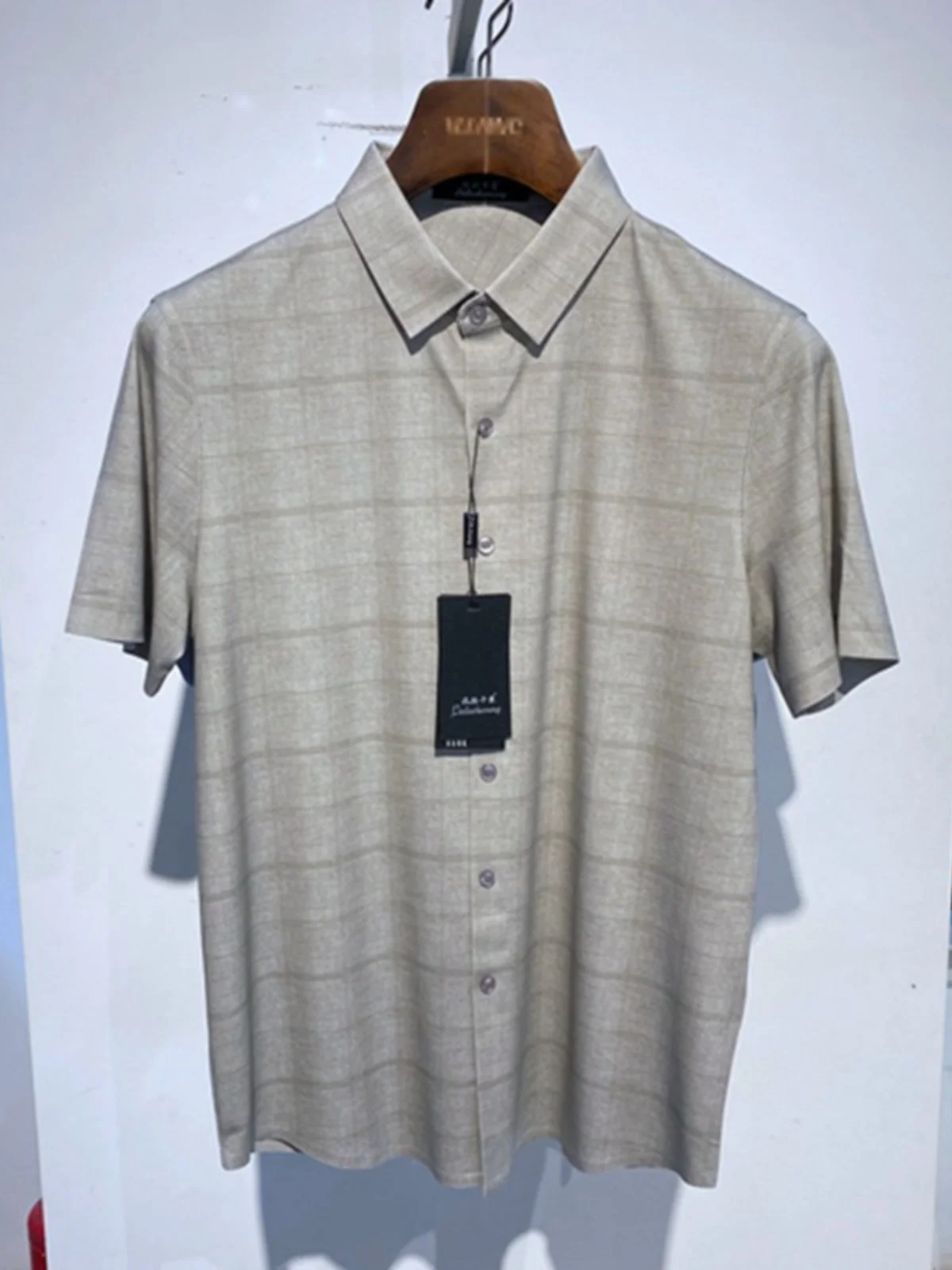 

New 2024 Men's Casual Short Sleeve Shirt Thin Breathable Cool Feeling Versatile Lightweight Business Cotton Blend Summer Shirt