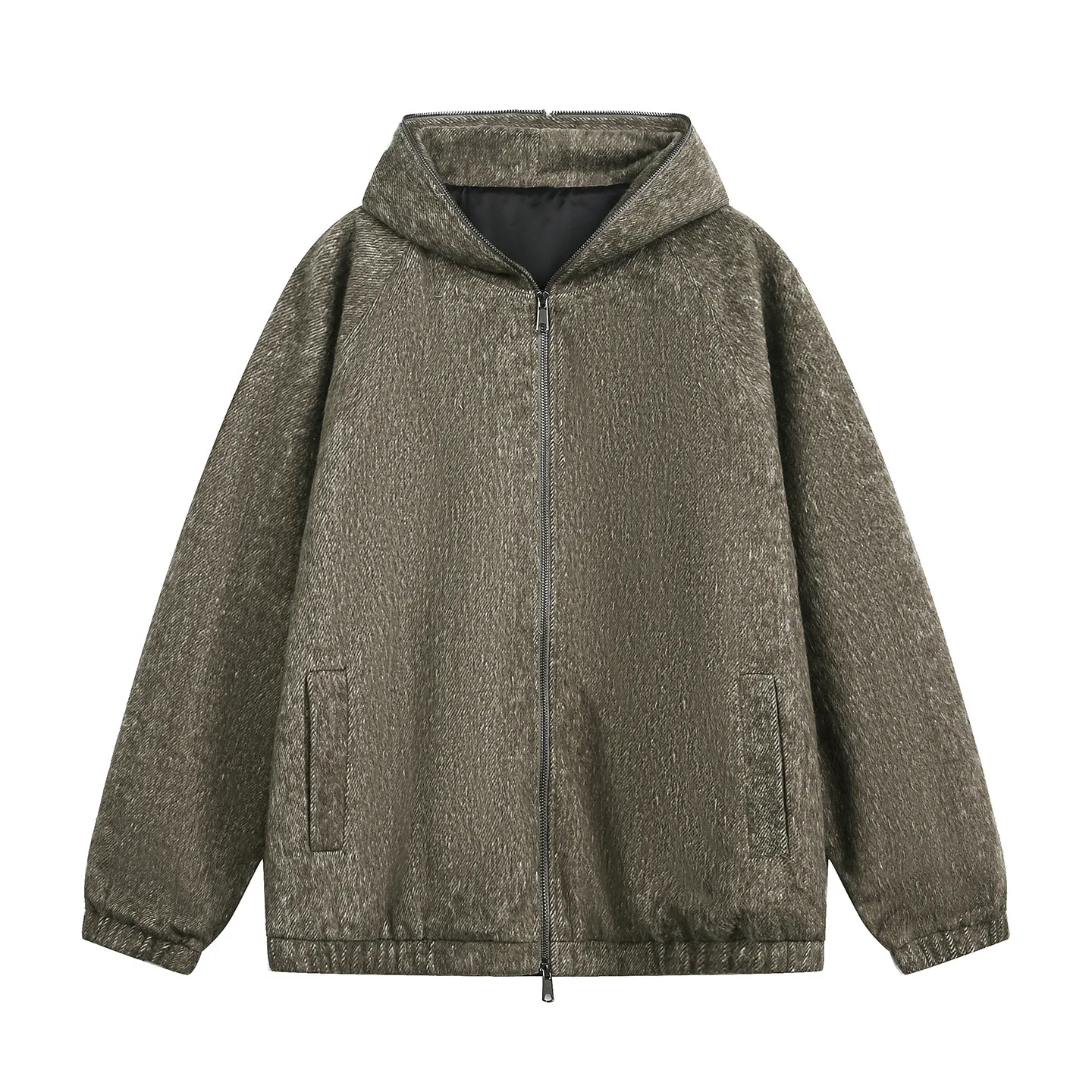 الأمريكية خمر موضة جديدة للرجال عادية عصرية فضفاضة سحاب أكمام طويلة مقنعين البلوز بالأزرار الذكور الملابس معاطف القمم