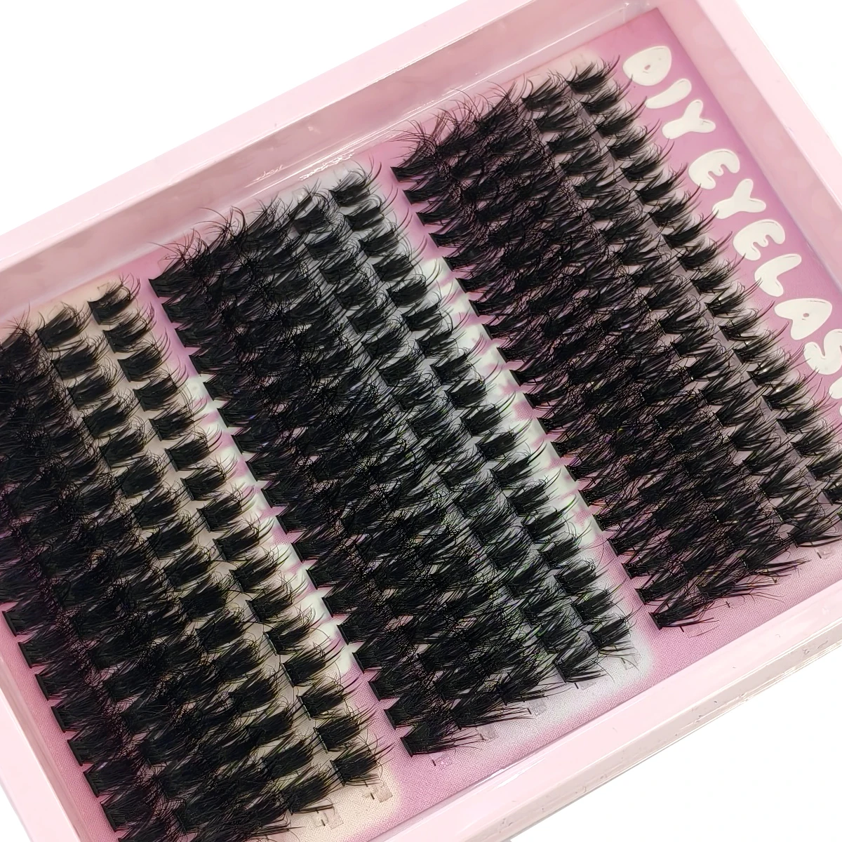 3 Stile Einzelwimpern 15 Reihen 390 Stück untere Wimpernverlängerung untere Wimperncluster DIY Wispy Natural Look Clear Band – Detail 11