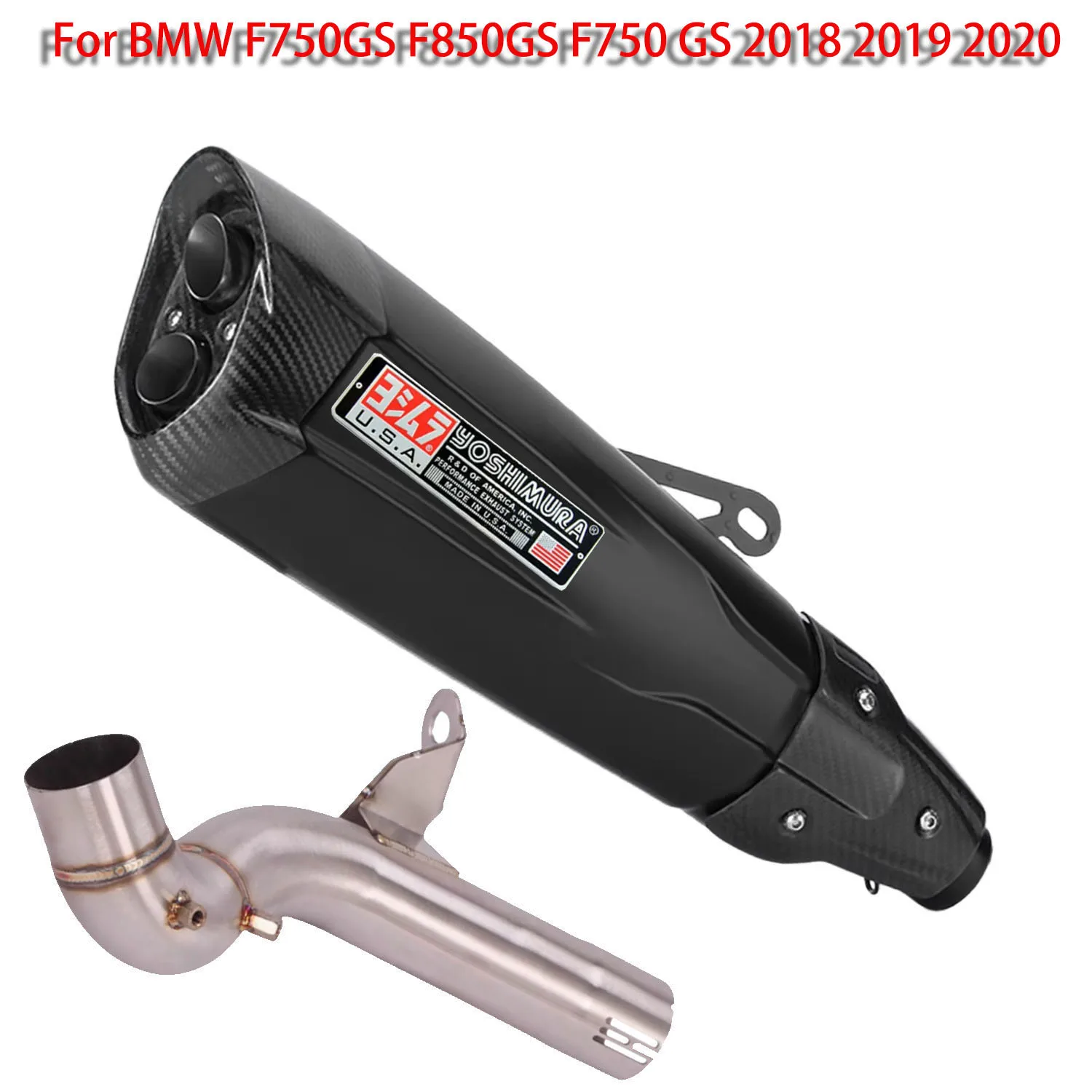 

Motorcycle Exhaust Mid Section Slip-on Motorcycle Modified Muffler Connect Middle Pipe for BMW ADV F750GS F850GS